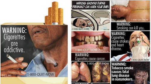 Cảnh báo shock trên bao thuốc lá